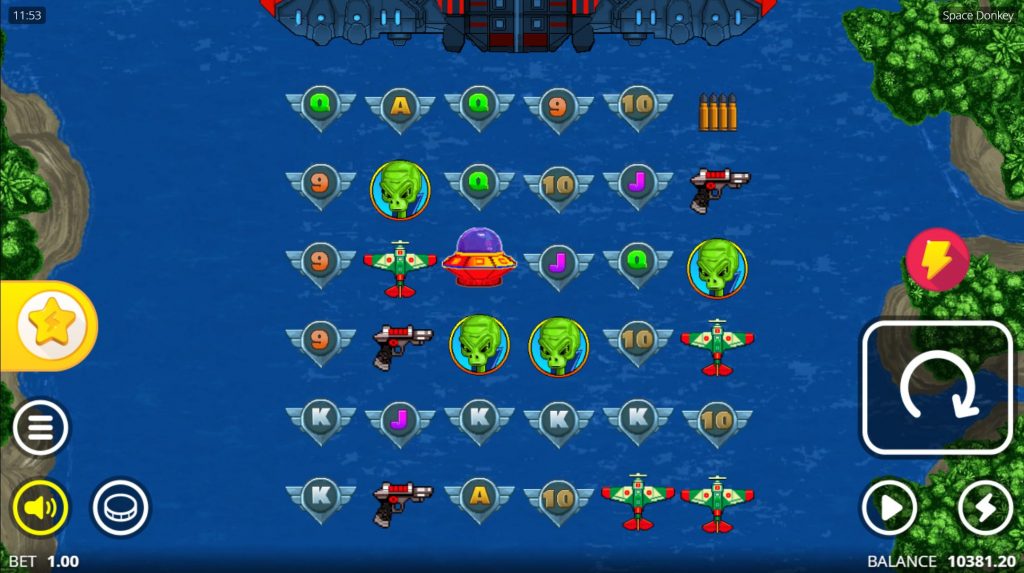 Reels Screen Space Donkey Slot: Reels Screen